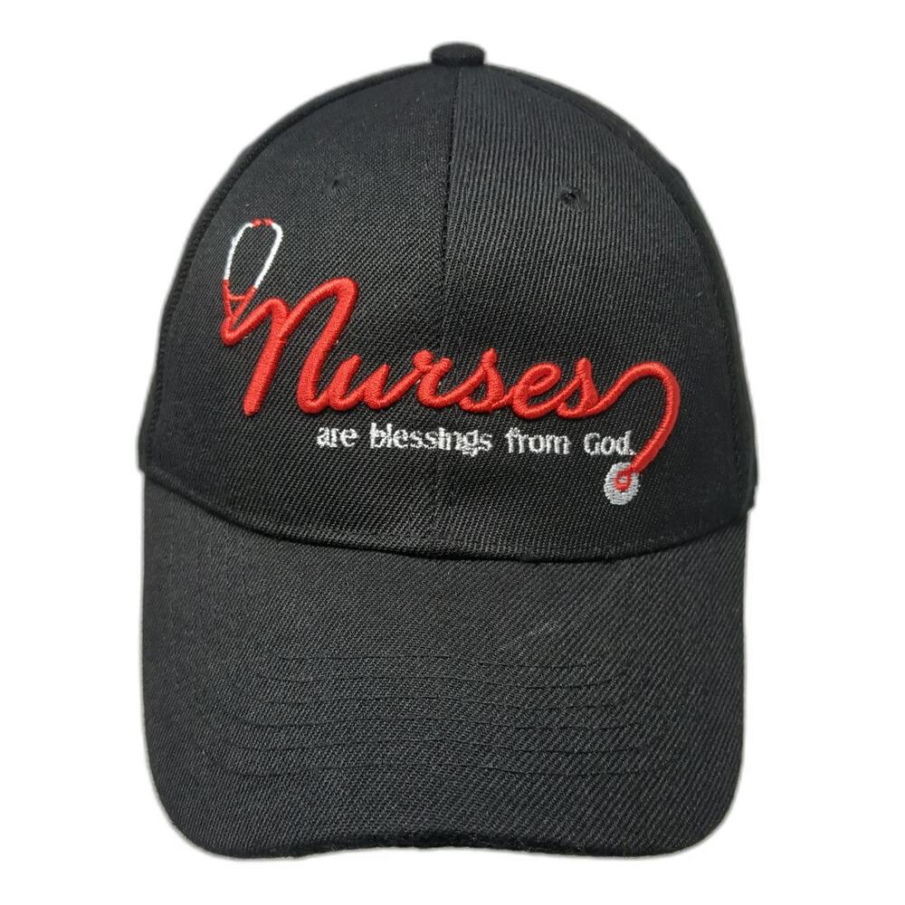 KYS Design Cap Baseball Cap Black One Size Nurses Are Blessings From God Hat